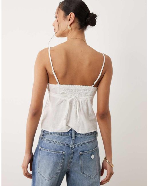 Cotton On White Micro Polka Dot Cotton Cami