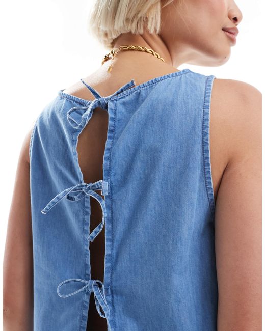 ASOS Blue – top aus weichem denim