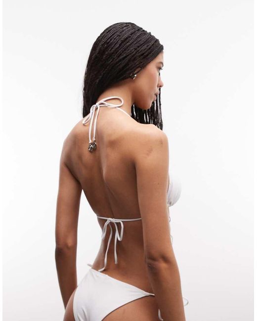 Weekday Brown Charm Tie Bikini Top Co-ord
