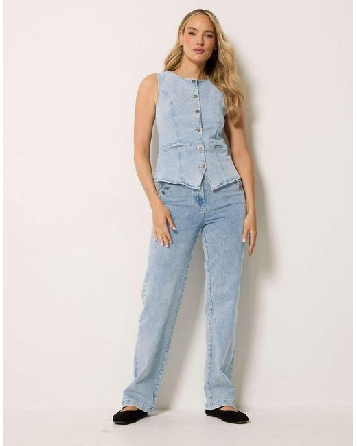 Long Tall Sally Blue Denim Waistcoat