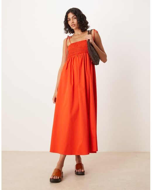 strapless open back dress Crimson Red Hourglass Poplin Midi Dress – Qua