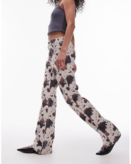 TOPSHOP Flared Jeans in het White