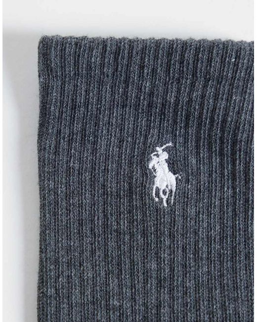 Polo Ralph Lauren White Icon Logo 3 Pack Crew Socks for men