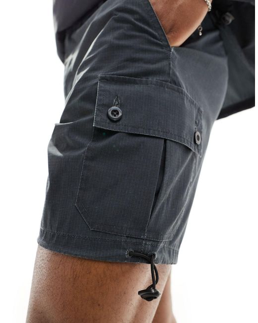 ASOS Blue Slim Ripstop Cargo Shorts for men
