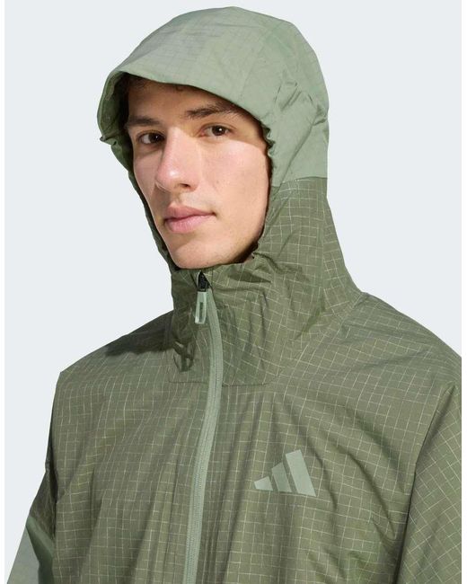 Adidas Originals Green Terrex Xploric 2 Layer Climaproof Jacket for men