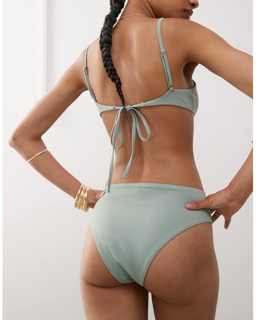 Weekday Green High Waist Bikini Bottom