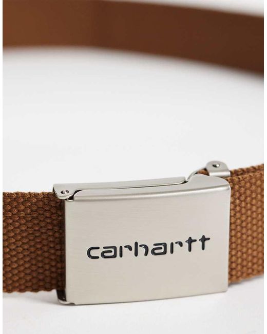 Carhartt Brown Chrome Clip Belt