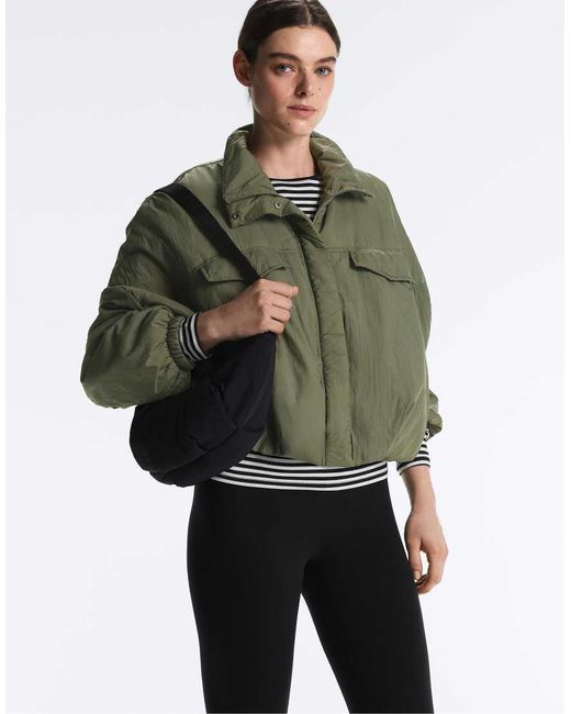 Oysho Green Waterrepellent Fellex® Aerogel Balloon Jacket
