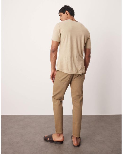 Mango Natural Benc Barrel Leg Jeans for men