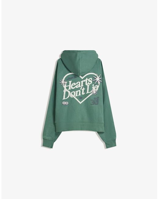 Bershka Sweatshirt Met Vervaagd Effect En Print in het Green voor heren