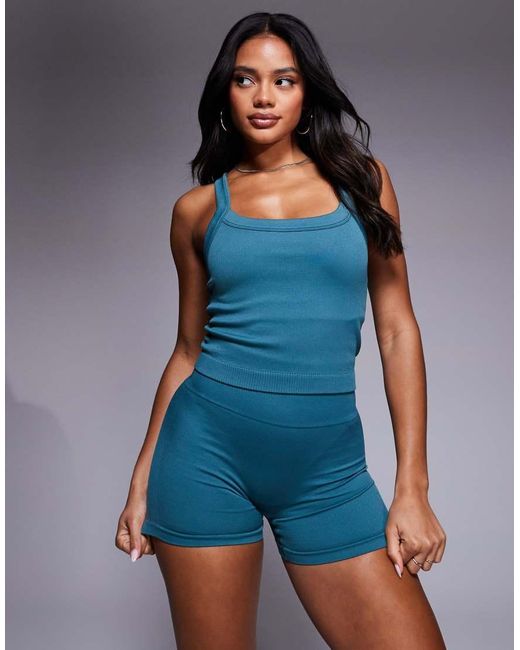 4505 Blue Seamless Sculpting 3 Inch Booty Shorts