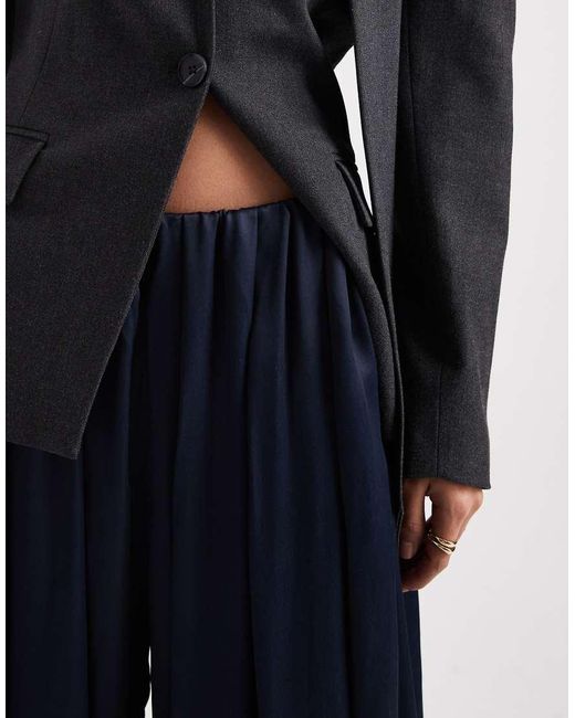 ASOS Blue Satin Bubble Hem Trouser