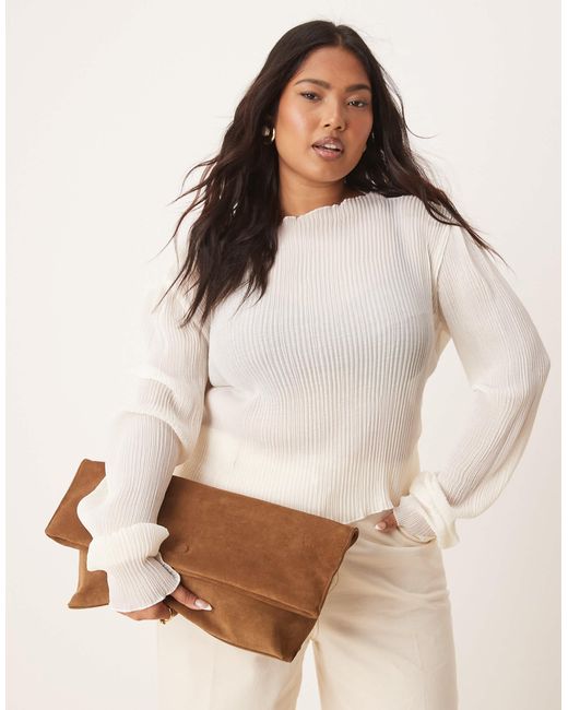 ASOS Natural – wildleder-clutch