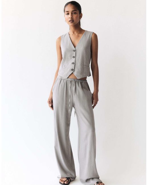 Pull&Bear White – rustikale jogginghose