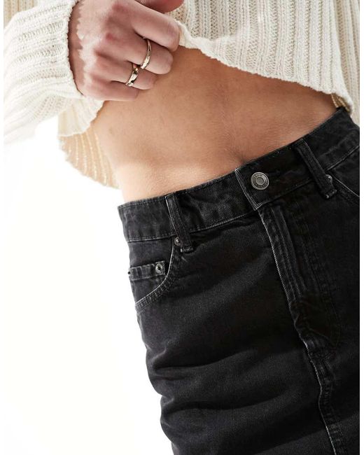 ASOS White Asos Design Tall Denim High Waisted Mini Skirt