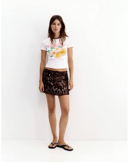 Pull&Bear White Costa Rica T-shirt