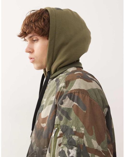 Aape By A Bathing Ape Multicolor Aape By A Bathing Ape Heavyweight Hooded Bomber Jacket for men
