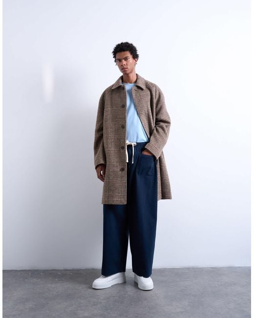 Topman Blue Barrel Trouser for men