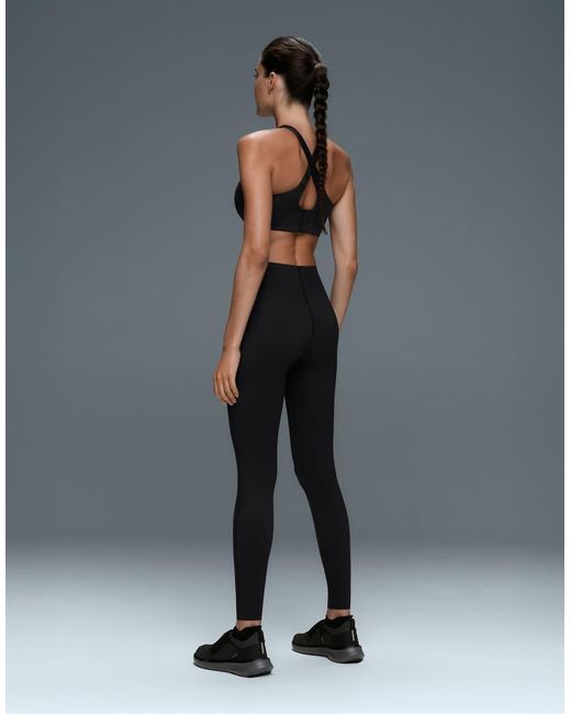 Oysho Blue Extra-compressive Core-control 65cm Ankle-length leggings