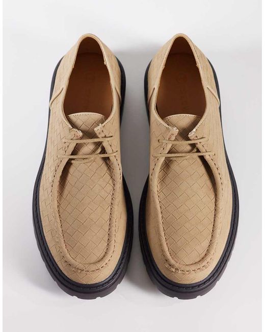 SEQWL White Pier Woven Lace Up Shoes for men