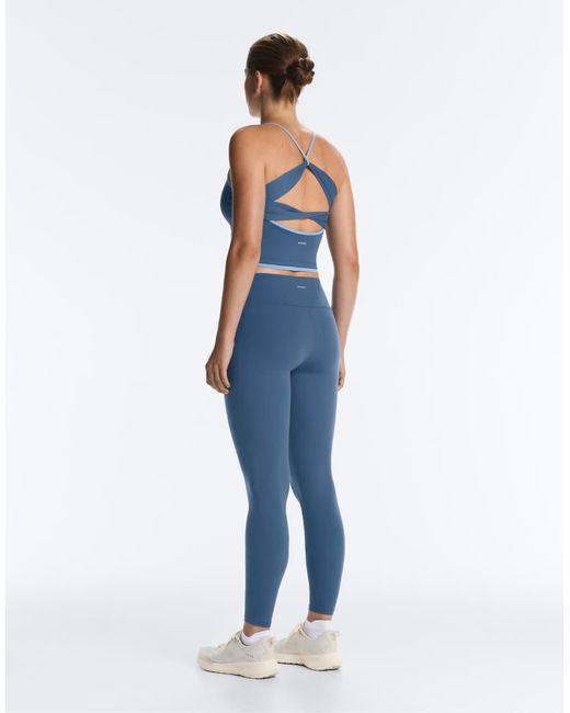 Oysho Blue Comfortlux Crossover Strap Tank Top