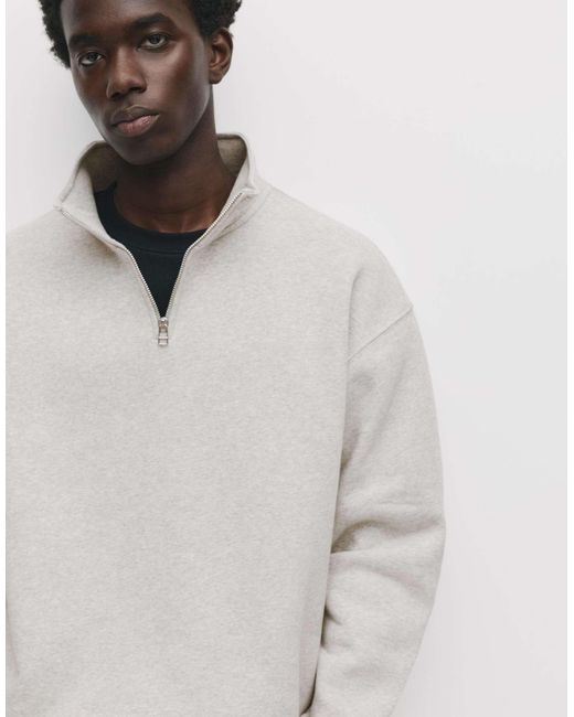 Pull&Bear – basic-sweatshirt in Natural für Herren