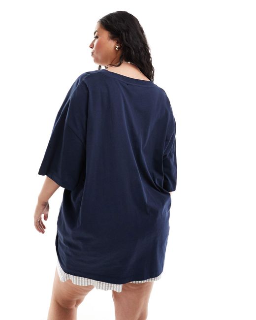ASOS Blue Asos design curve – oversize-t-shirt
