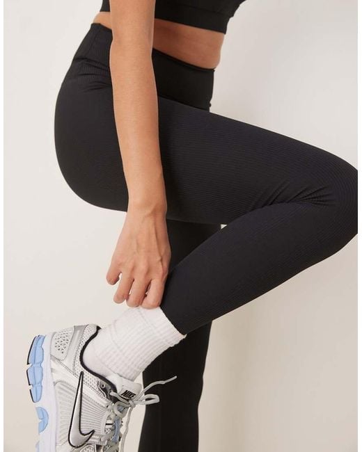Nike Natural Zenvy Dri-Fit High Waisted 7/8 Ribbed Leggings