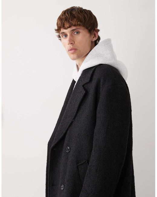 Cappotto Oversize di Weekday in Black da Uomo