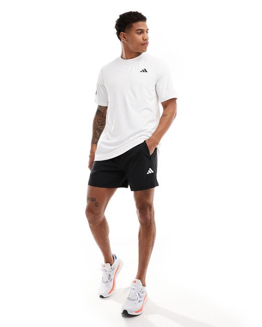 Adidas Originals White Adidas Club 3-stripes Tennis T-shirt for men