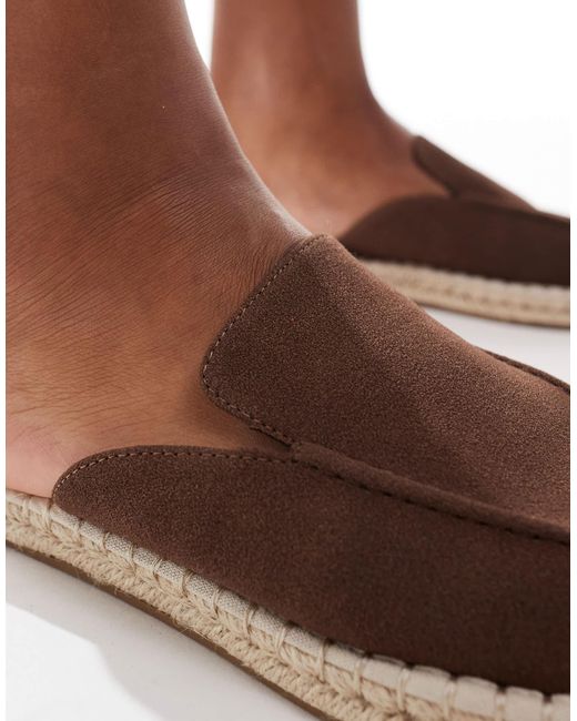 ASOS – mule-espadrilles in Brown für Herren