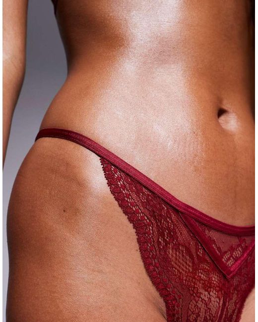 Tanga De Encaje Isabelle De Hunkemöller de color Red