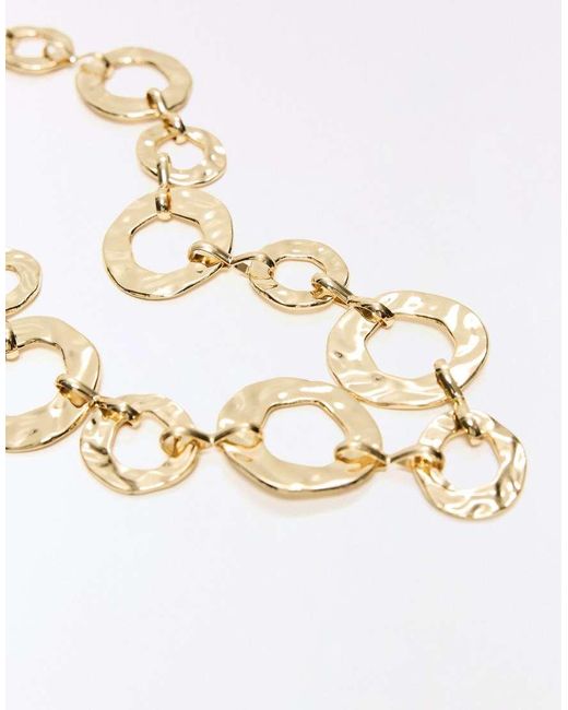 Bershka White Hammered Chain