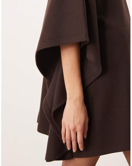 ASOS Natural Supersoft Cape Mini Dress