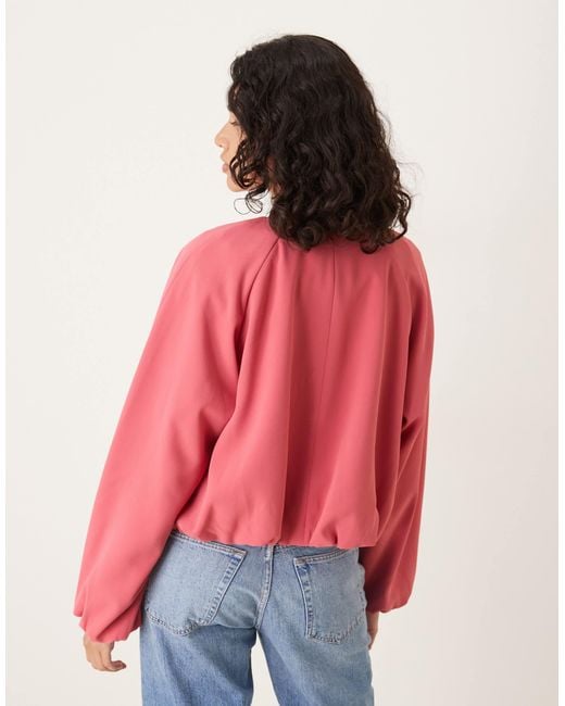 ASOS Tailored Bubble Hem Jacket With Button Detail