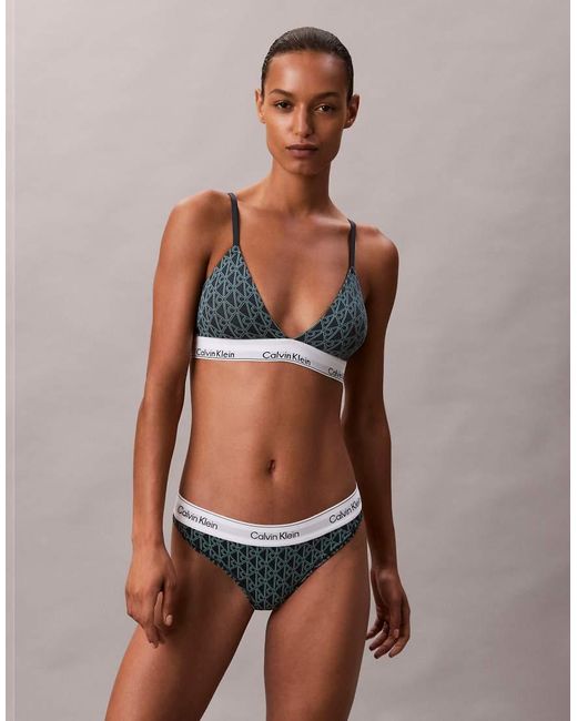 Calvin Klein Blue Icon Cotton Modal Thong