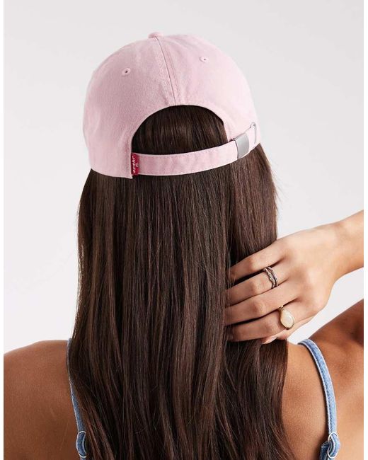 Levi's Pink Canvas Mini Logo Cap