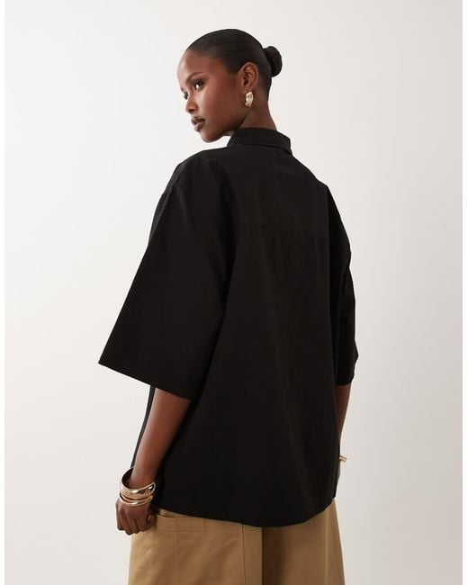 Sister Jane Natural Galene Crochet Trim Short Sleeve Shirt