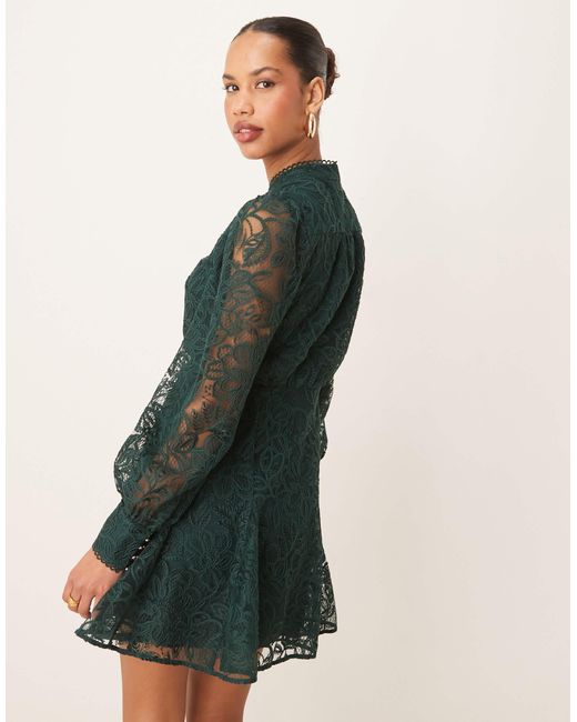 Forever New Green – kurzes skater-kleid aus spitze