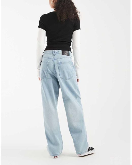 Vans Blue Cinched Check 5 Baggy Pants Medium