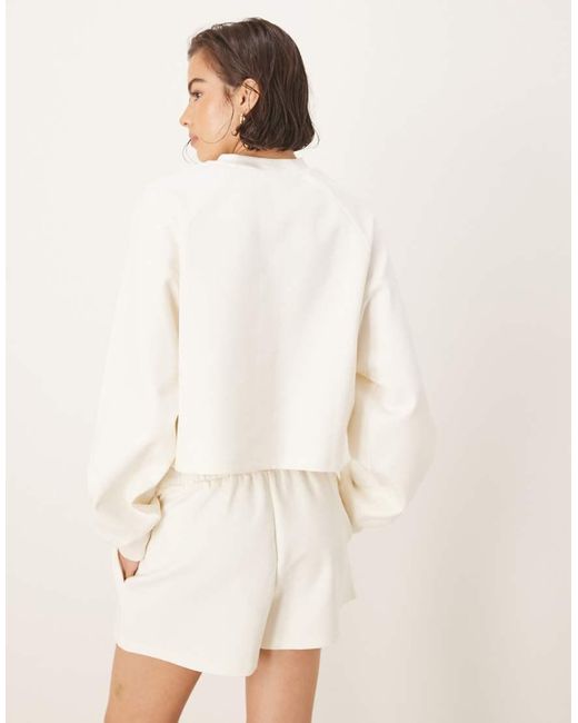 ASOS White Co-ord Interlock Cardigan