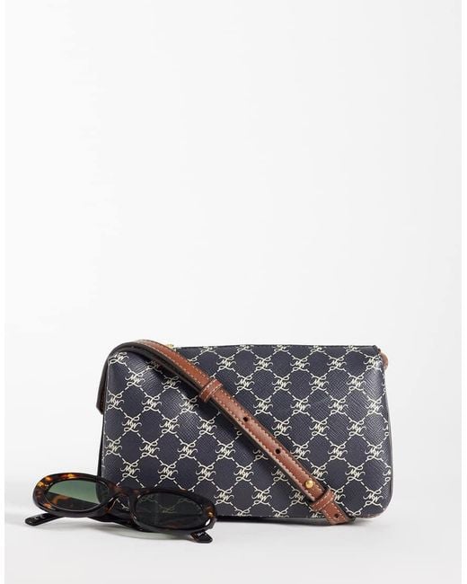 Borsa A Tracolla Con Monogramma di Mango in Gray