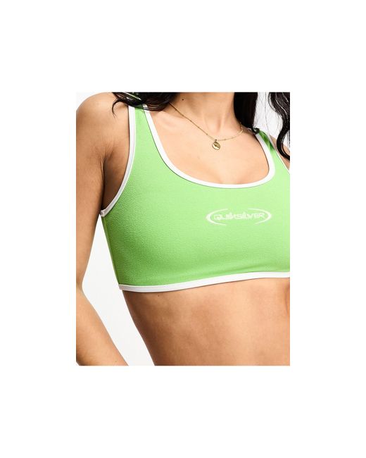 Quiksilver Green Bikini Top