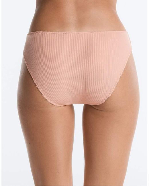 Oysho White 5 Classic U-Cut Rib Cotton Briefs