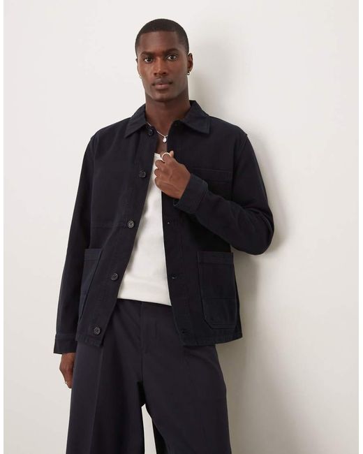 ARKET Overshirt Van Zuiver Katoen in het Black voor heren