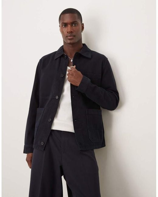 ARKET Black Pure Cotton Overshirt for men
