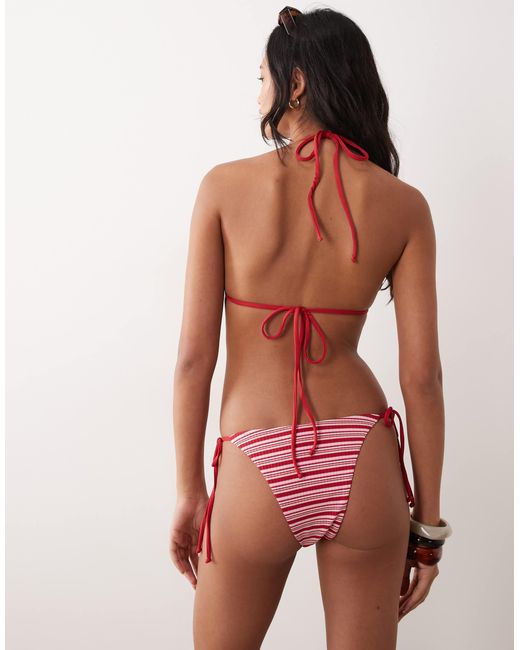 Cotton On Red Triangle Bikini Set