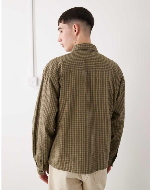 Collusion Natural Long Sleeve Boxy Shirt for men