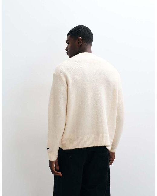 KTZ White Logo Knitted Jumper for men