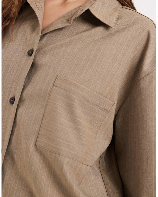 ASOS Natural Tailored Relaxed Shirt
